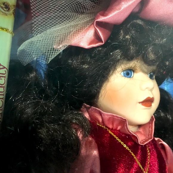 90s NWT Hand Painted Bisque Porcelain Doll 18” - Picture 8 of 16